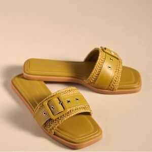 Anthropologie Buckle slide sandals